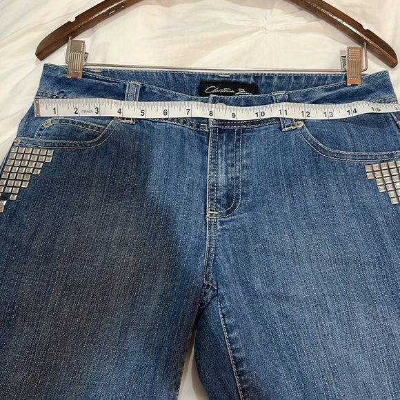 CHRISTIANA ZINN STUDDED DENIM BERMUDA SHORTS-SIZE 4 - Picture 10 of 12